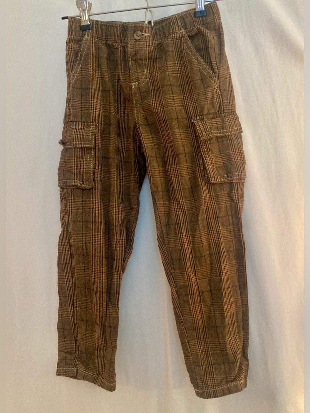 Old Navy Brown Plaid Cargo Pants Size 5T